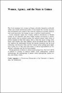 Women, Agency, and the State in Guinea