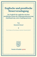 Englische und preußische Steuerveranlagung.