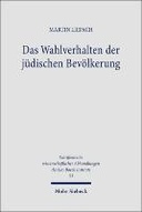 Das Wahlverhalten der jüdischen Bevölkerung