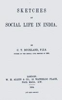 Sketches of social life in India