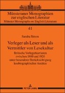 Verleger als Leser und als Vermittler von Lesekultur