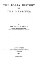 The early history of the Hebrews