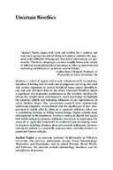 Uncertain Bioethics: Moral Risk and Human Dignity, 1st Edition