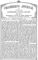 Chambers's Journal of Popular Literature, Science, and Art, fifth series, no. 152, vol. III, November 27, 1886