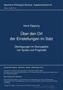 Ueber den Ort der Einstellungen im Satz
