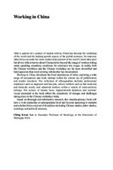 Working in China