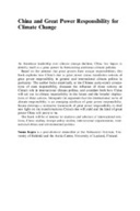 China and Great Power Responsibility for Climate Change