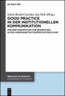 Good practice in der institutionellen Kommunikation Good practice in der institutionellen Kommunikation