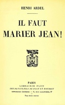 Il faut marier Jean