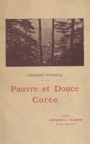 Pauvre et douce Corée