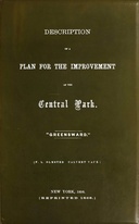 Description of a plan for the improvement of the central park