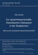 Zur sprachwissenschaftstheoretischen Diskussion in der Sowjetunion