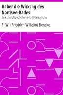 Ueber die Wirkung des Nordsee-Bades: Eine physiologisch-chemische Untersuchung