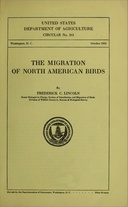 USDA Circular 363: The Migration of North American Birds (1935)
