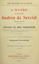 L'oeuvre du chevalier Andrea de Nerciat (2/2) Félicia ou mes fredaines