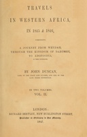Travels in Western Africa, vol. II (of 2)