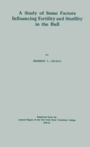 A study of some factors influencing fertility and sterility in the bull : $b A thesis