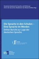 Die Sprache in den Schulen – Eine Sprache im Werden