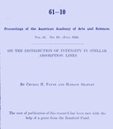 On the distribution of intensity in stellar absorption lines