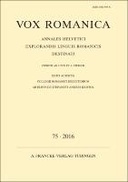 Vox Romanica 75 (2016)