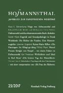 Hofmannsthal Jahrbuch zur Europäischen Moderne