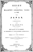 Reize van Maarten Gerritsz. Vries in 1643 naar het Noorden en Oosten van Japan volgens het journaal gehouden door C.J. Coen, op het schip Castricum