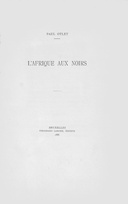 L'Afrique aux Noirs