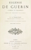 Journal et fragments : $b Publiés avec l'assentiment de sa famille par G. S. Trébutien