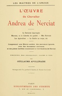 L'oeuvre du chevalier Andrea de Nerciat (1/2)