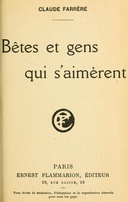 Bêtes et gens qui s'aimèrent
