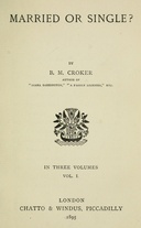 Married or single?, Vol. I (of 3)