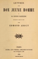 Lettres d'un bon jeune homme à sa cousine Madeleine