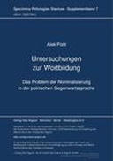 Untersuchungen zur Wortbildung