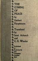 The coming of peace (A family catastrophe)