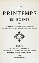 Un printemps en Bosnie