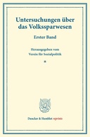 Untersuchungen über das Volkssparwesen.