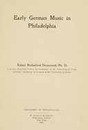 Early German music in Philadelphia