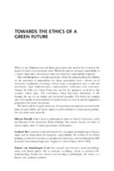 Towards the Ethics of a Green Future : The Theory and Practice of Human Rights for Future People, 1st Edition (Paperback)