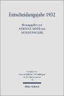 Entscheidungsjahr 1932