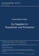 Zur Negation im Russischen und Polnischen