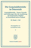 Die Gemeindebetriebe in Österreich.