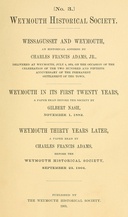 Wessagusset and Weymouth