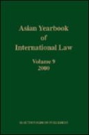 Asian Yearbook of International Law, Volume 9 (2000)