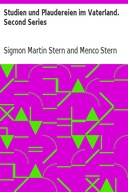 Studien und Plaudereien im Vaterland. Second Series