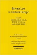Private Law in Eastern Europe