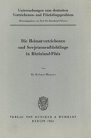 Untersuchungen zum deutschen Vertriebenen- und Flüchtlingsproblem
