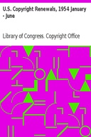U.S. Copyright Renewals, 1954 January - June