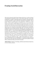 Framing Social Interaction