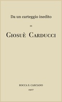 Da un carteggio inedito