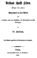 Verstand schafft Leiden Schauspiel in vier Akten